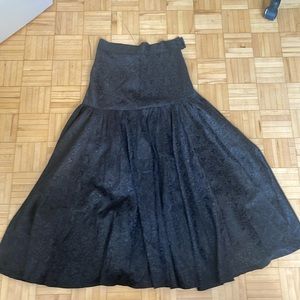 black floral maxi skirt